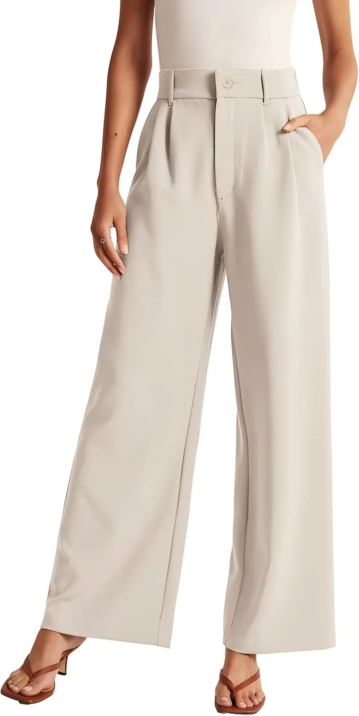 Women's pleated formal trousers multiple color options